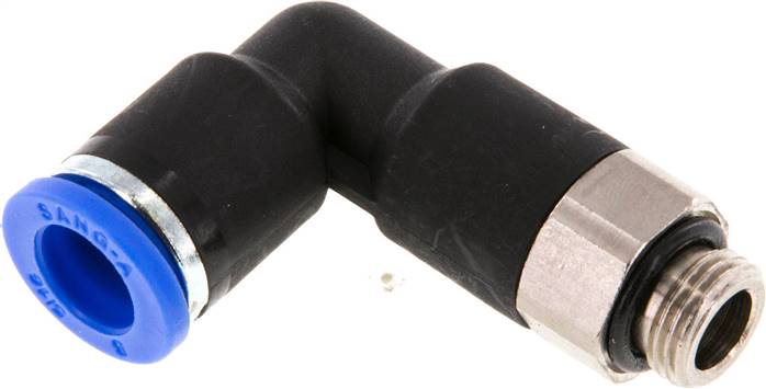 Winkel-Steckanschluss, lang G 1/8"-8mm, IQS-Standard, langer Körper