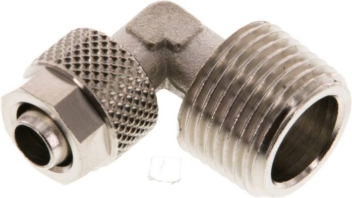 Winkel-Verschraubung R 3/8"-8x6mm, Messing vernickelt