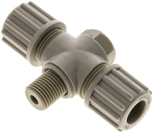 T-Verschraubung G 1/4"-12x10mm, Polypropylen, Hohlschraube