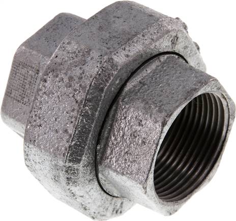 Verschraubung kon. dichtend Rp 1-1/4" (IG),Temperguss verzinkt