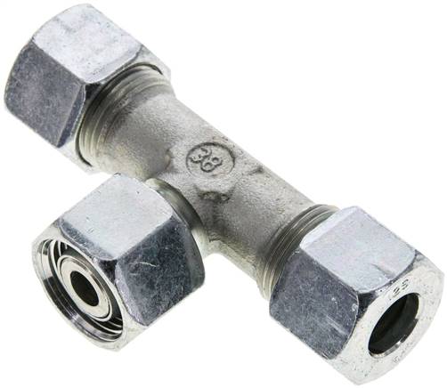 Einstellb. T-Schneidringverschraubung 12 S (M20x1,5), Stahl verzinkt