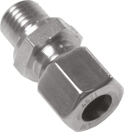 Gerade Schneidringverschr. G 1/2"-10 L (M16x1,5), 1.4571, Dichtung FKM