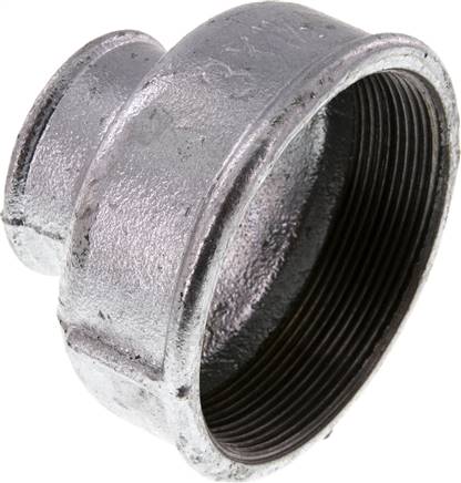 Rundmuffe Rp 3"-Rp 1-1/2", Temperguss verzinkt
