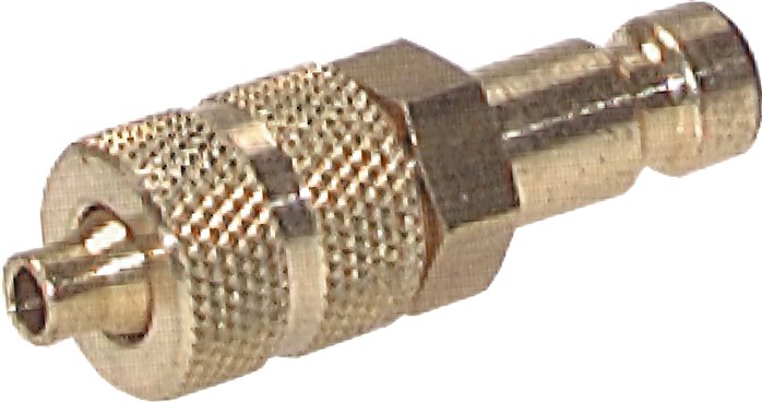 Kupplungsstecker (NW2,7) 4,3x3mm Schlauch, Messing