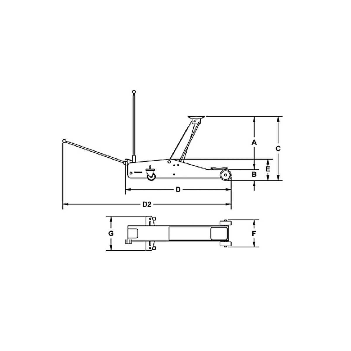 NUOVO: Cric Rodcraft 2,5t RH216 RH 216 - sostituisce RH215 (8951082026)