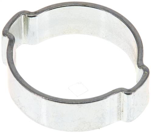 2-Ohr-Schlauchschelle 24 - 28mm, Stahl verzinkt (W1)
