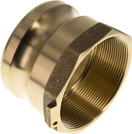 Kamlock-Stecker (A) Rp 3"(IG), Messing