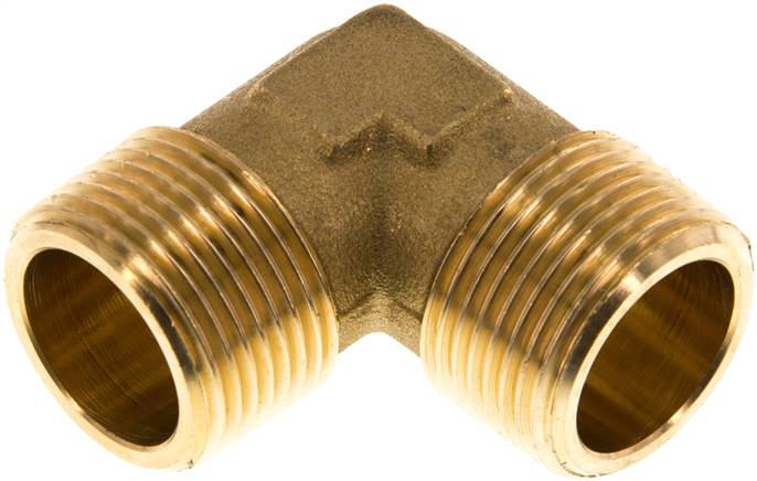 90°-Winkel R 3/4" (AG), Messing