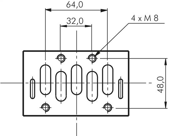 ISO-Ventil (Größe 3), 5/2-Wege Luftfederrückstellung, 24 V=