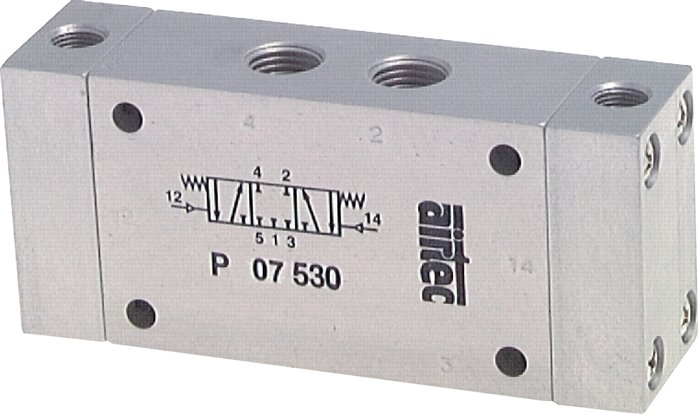5/3-Wege Pneumatikventil, G 1/8", Mittelstellung entlüftet, ATEX-Zulassung