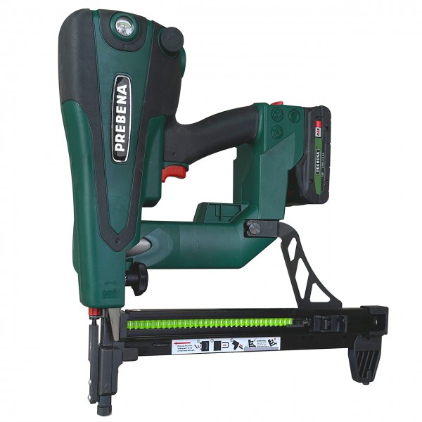 Chiodatrice pneumatica PKT-8-RHC40 + 2x batteria da 2,0 AH + stazione batteria 12-36 per chiodi tipo RHC 15-40 mm