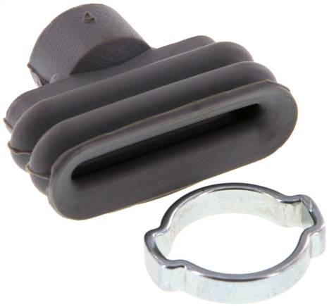 Ovalbalgsauger, 25 x 8mm, Hub 6,0mm, NBR (60A, grau)