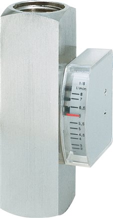 Durchflussmesser G 1" (IG), 10 - 30 l/min, Messing vernickelt