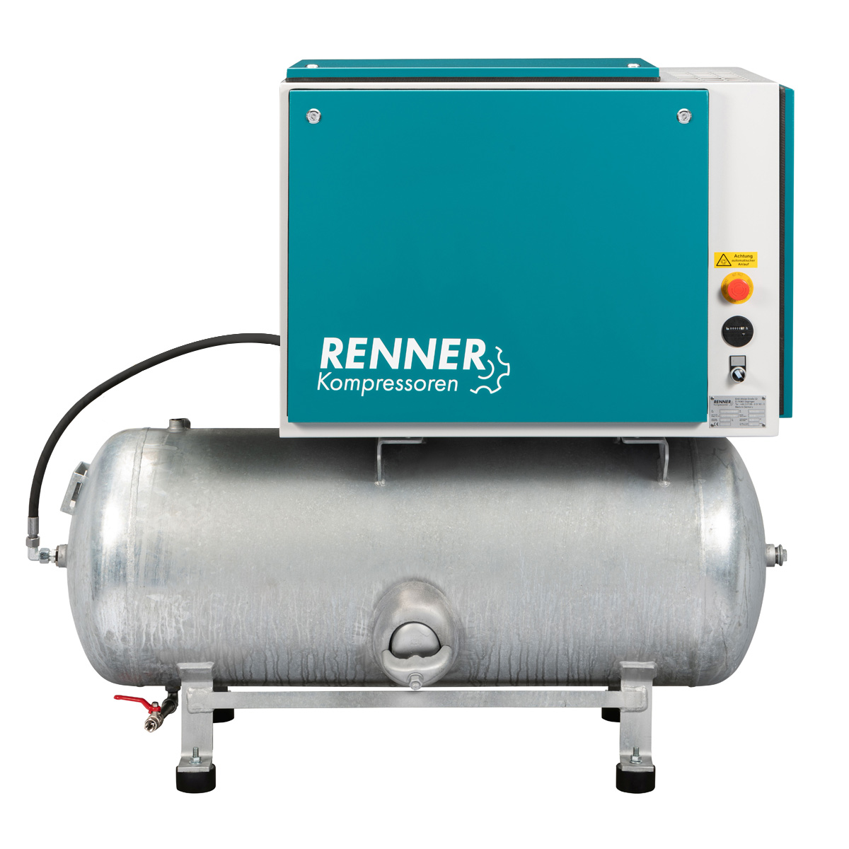 RENNER RIKO 960/250 S Industrie-Kolbenkompressor 10 bar - verzinkter, liegender Behälter