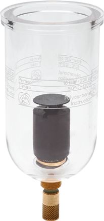 STANDARD Kunststoffbehälter f. Filter, Standard 3 - 9, Kondensatablass automatisch (drucklos geschlossen)