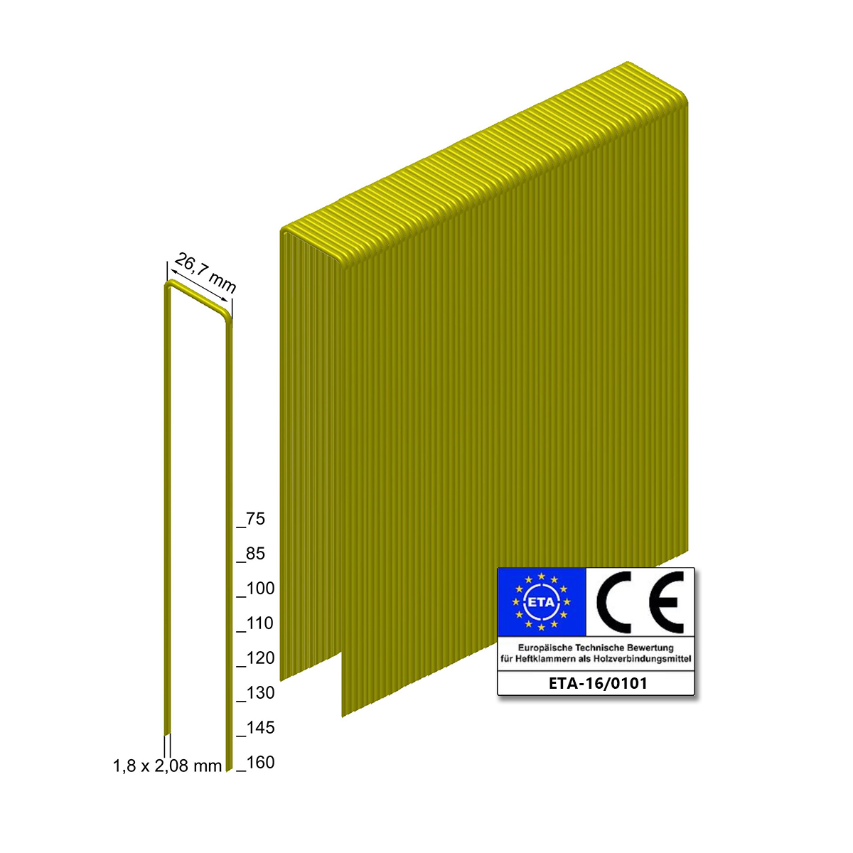 Prebena Heftklammern WP110CRFHA-ETA rostfrei - neue VPE 1.450 Stück