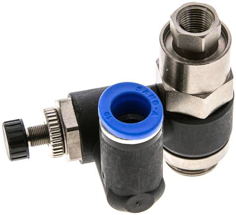 Drosselrückschlagventil G 3/8"-10mm, entsperrbares Rückschlagventil