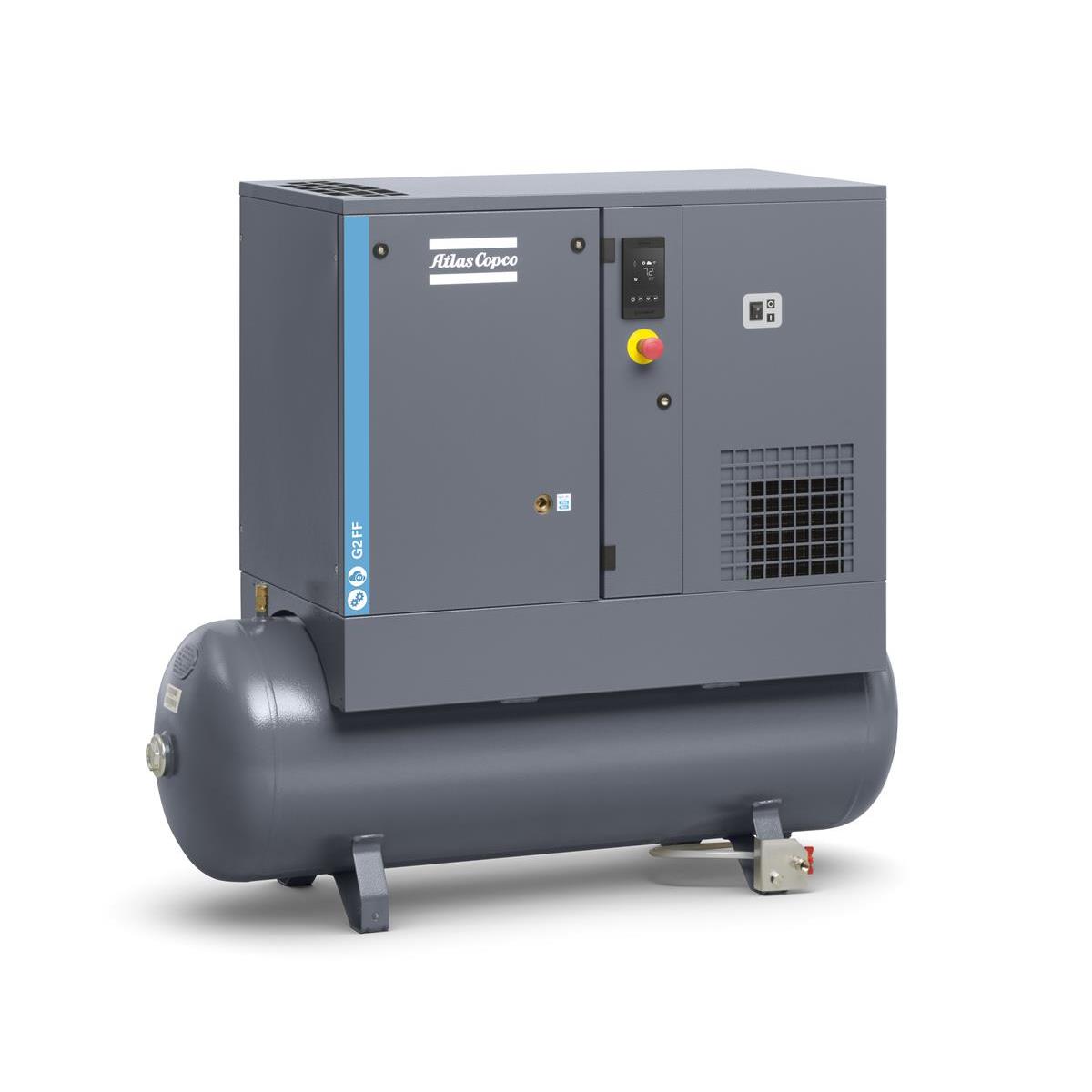 Atlas Copco Schraubenkompressor G 2 FF - 10 bar inkl. Kältetrockner und Behälter