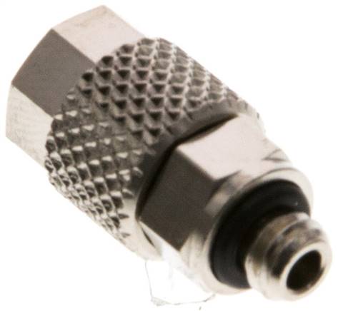 Gerade Verschraubung M 5-6x4mm, Messing vernickelt