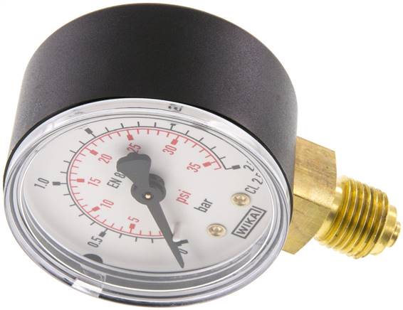 Manometer senkrecht (KU/Ms), 50mm, 0 bis 2,5 bar, G 1/4"