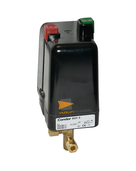 Condor Druckschalter Typ MDR 5/16 K G 1/2"+G 1/4"Alu inkl. Entlastungsventil EV 5 103060