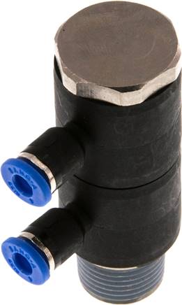 Steck-Mehrfachverteiler, 2-fach R 3/8"-4mm, IQS-Standard