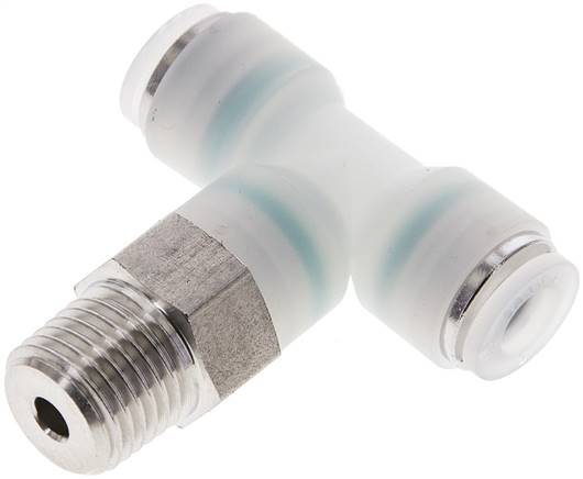 T-Steckanschluss R 1/4"-6mm, IQS-PVDF