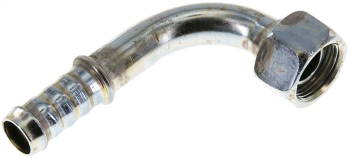 90°-Schlauchnippel M 22 x 1,5 Überwurfmutter, 14 - 15mm