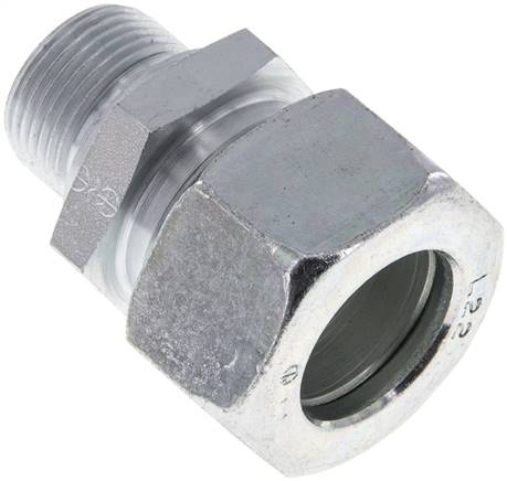 Gerade Schneidringverschr. M 22x1,5-22 L (M30x2), Stahl verzinkt