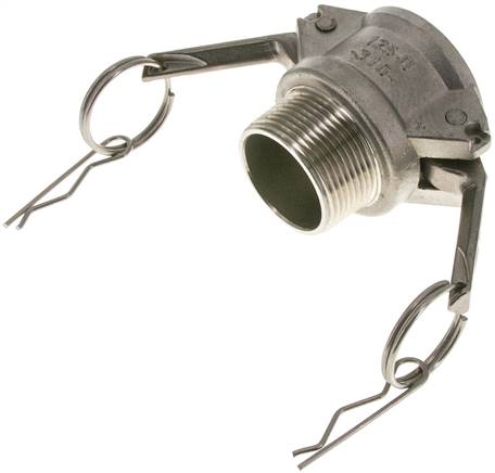 Kamlock-Kupplung (B) NPT 1-1/4"(AG), Edelstahl (1.4408)