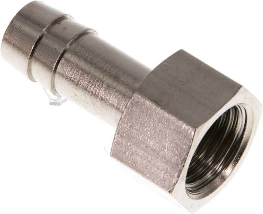 Aufschraub-Schlauchtülle G 1/4"-9 (3/8")mm, Messing vernickelt