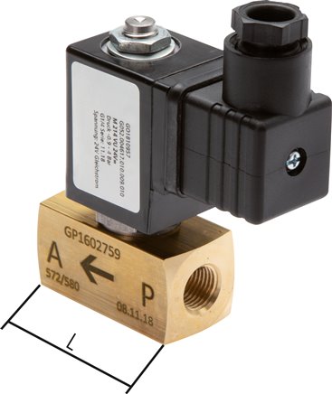 2/2-Wege Vakuumventil (NC), G 1", -0,9 bis 1bar, 230 V AC