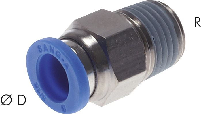 Gerader Steckanschluss R 1/4"-8mm, IQS-Standard