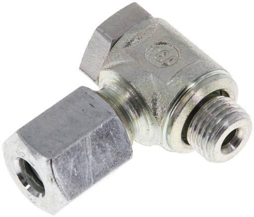 Winkel-Schwenkverschraubung M 10x1-6 L (M12x1,5), Stahl verzinkt