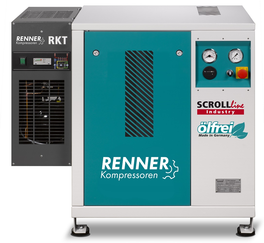 RENNER-Scrollkompressor Industry SLK-NEO 7,5 I 10 bar mit Kältetrockner-Ölfrei