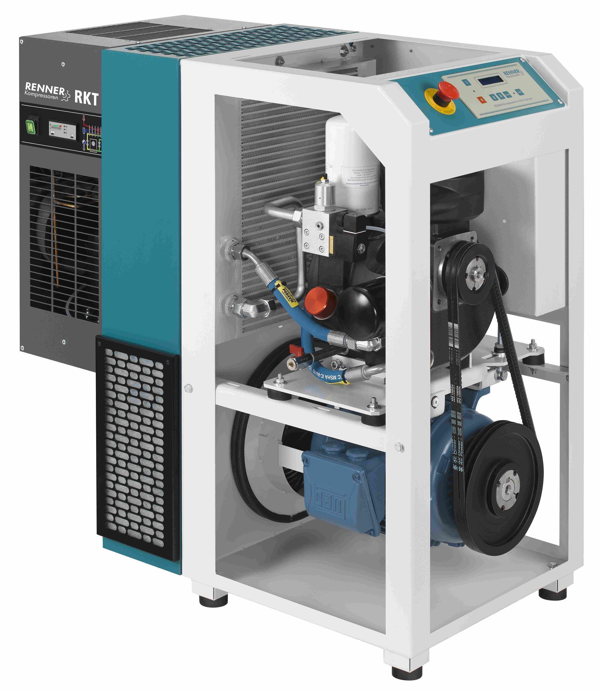 RENNER-Industriekompressor Schraube RSKF-PRO 2-11,0 mit Kältetrockner - frequenzgeregelt Schraubenkompressor
