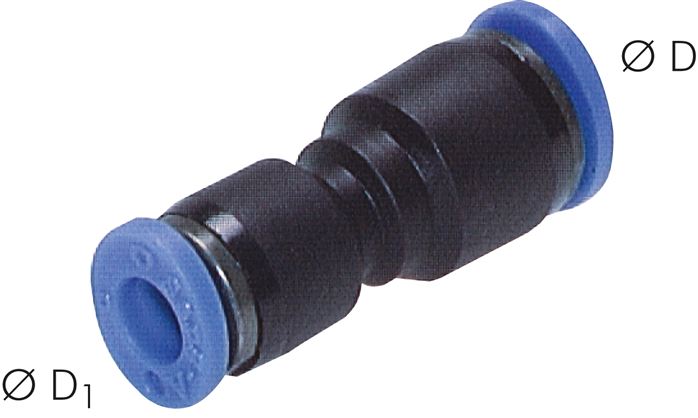 Gerader Steckanschluss 5/16" (7,94 mm)x1/4" (6,35 mm), IQS-Inch