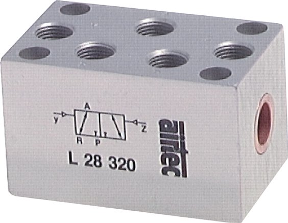 3/2-Wege Pneumatikimpulsventil, G 1/8", ATEX-Zulassung, Anschlüsse oben