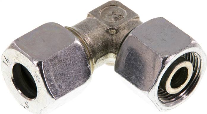 Einstellb. Winkel-Schneidringverschr. 14 S (M22x1,5), Stahl verzinkt