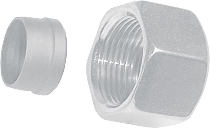 Schlauchnippel M 12 x 1,5 (6 L), 5 - 6mm, Stahl verzinkt