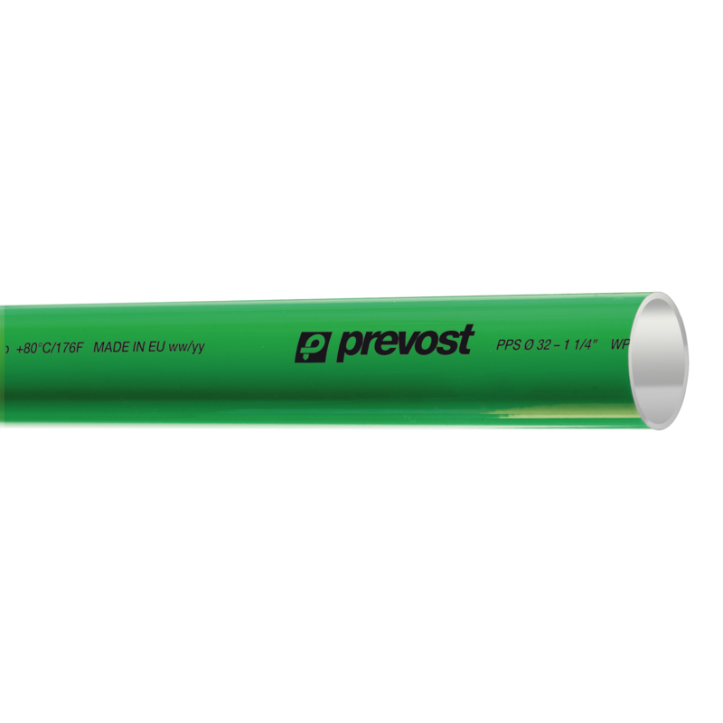 PREVOST - Aluminium-Rohr für Stickstoff (Grün) Rohraußen-Ø = 20 mm Länge = 5,5 Meter