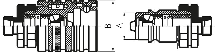 Steckkupplung ISO7241-1A, Stecker Baugr.1, G 1/4"(IG)