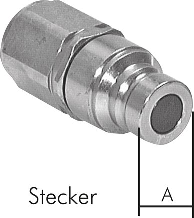 Flat-Face-Kupplung ISO 16028, Stecker Baugr. 4, G 1"(IG)