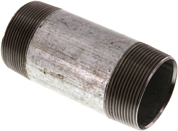 Rohrdoppelnippel R 2"-120mm, Stahlrohr ST 37 verzinkt