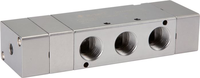 5/3-Wege Pneumatikventil, Mittelstellung belüftet, G 1/2" (Pilot G 1/8")