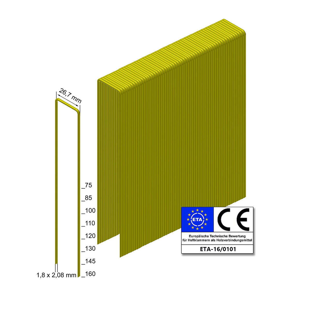 Prebena Heftklammern WP120CSVHA-ETA stark verzinkt geharzt- neue VPE 1.450 Stück