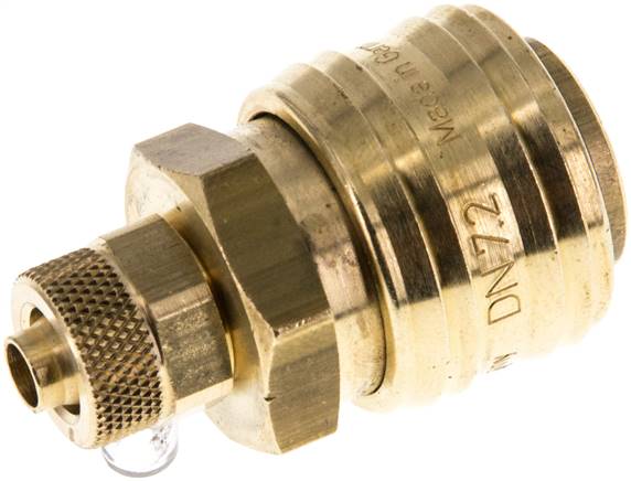 Schnellkupplung (NW7,2) 8x6mm Schlauch, Messing