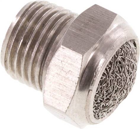 Schalldämpfer NPT 1/8", Drahtgewebe, 1.4305