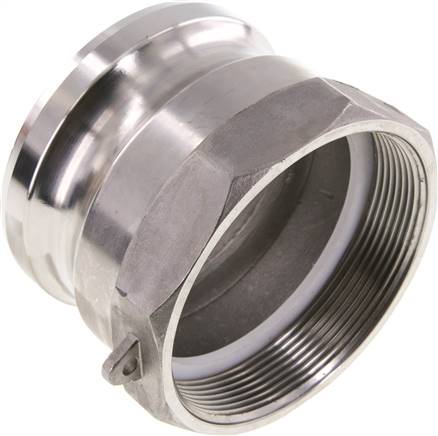 DIN/EN-Kamlock-Stecker (A/AF) G 3"(IG), Edelstahl (1.4408)