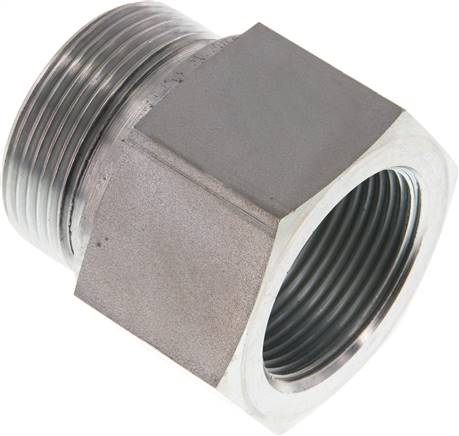 Hydraulik-Reduzierung G 1-1/2"(AG)-G 1-1/4"(IG), Stahl verzinkt, Elastomerdichtu